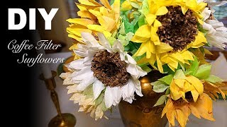 DIY | Simple Realistic Sunflowers - Coffee Filter Flowers