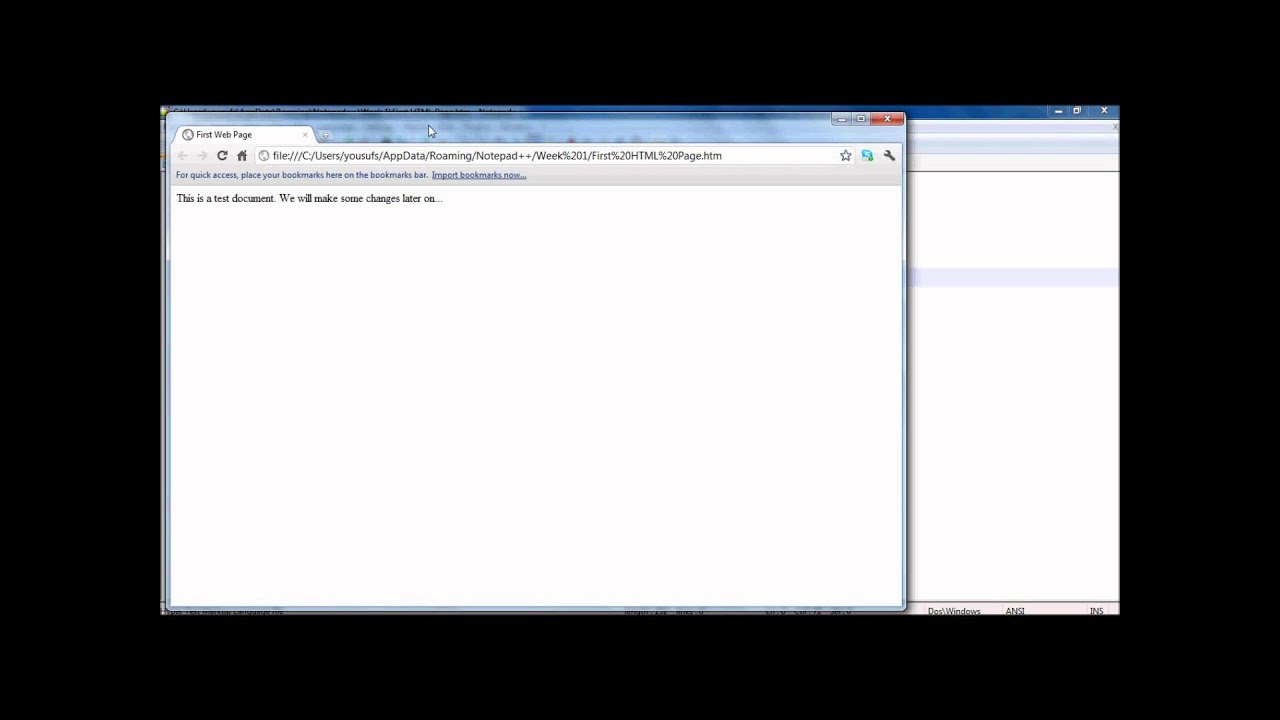 HTML Tutorial 1 - HTML Document Structure