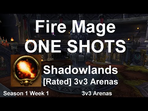 WoW Shadowlands: Fire Mage One Shot Montage (Rated Arenas)