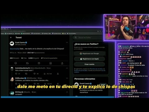 FRANK CUESTA y AURON harán un directo explicando lo de CHISPAS 🦦