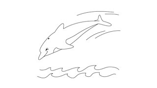How to draw a Dolphin - Easy step-by-step drawing lessons for kids
