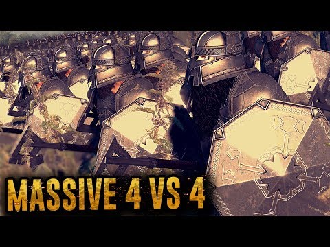 The Dwarves Stand Alone No Longer! Massive 4vs4 Good Vs Evil - Total War Rise Of Mordor