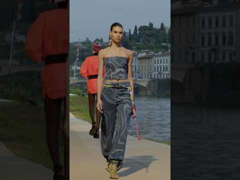 Jill Kortleve, Mila Van Eeten, Barbara Valente and América González walking for Emilio Pucci SS23