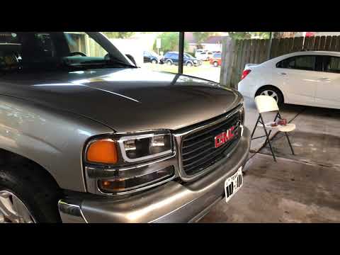 99-07 GMC LED Headlights DRL Housing follow-up 2014-2018 bumper on 99-07 GMC SIERRA