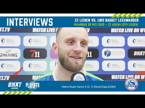 Interviews na Zorg en Zekerheid Leiden - LWD Basket Leeuwarden, Halve finale G4 (2-1) (26 mei 2025)