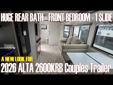 NEW LOOK FOR 2026 Alta 2600KRB Front Bedroom Couples Travel Trailer By East To West @ RV Nation