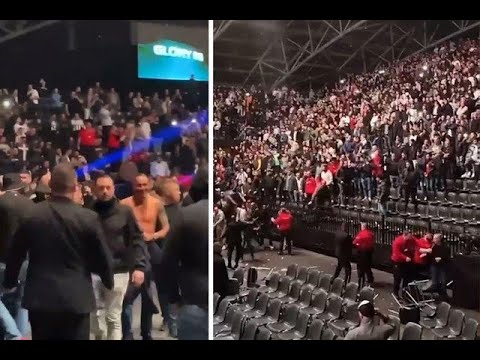 Legia Warschau hooligans riot @ Glory Haselt -  Badr Hari vs Arek Wrzosek