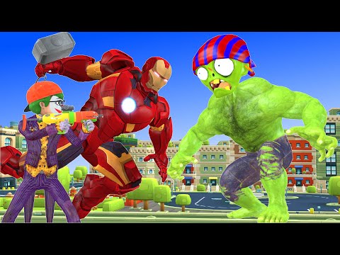 Gym Nick Hero Transform Ironman Protect City Zombie - Scary Teacher 3D Funny Animation