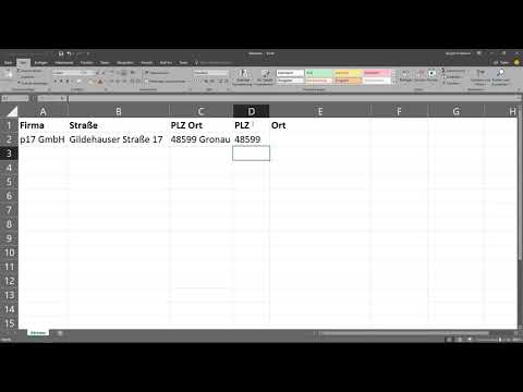 PLZ und Ort aus einer Spalte trennen