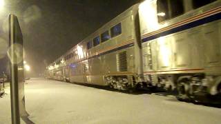 preview picture of video '**Special** Amtrak's City Of New Orleans In Very Heavy Snow'