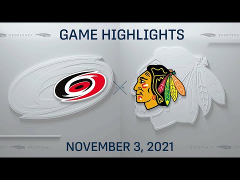NHL Highlights | Hurricanes vs. Blackhawks - Nov. 3, 2021