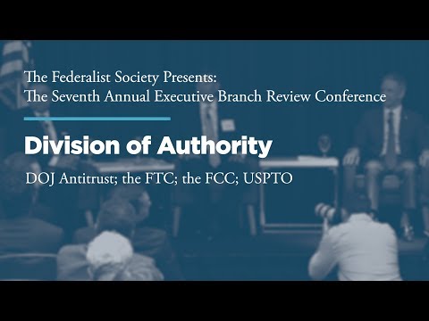 Division of Authority: DOJ Antitrust; the FTC; the FCC; USPTO [EBR 2019]