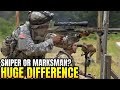 WHAT IS THE DIFFERENCE BETWEEN A SNIPER AND A MARKSMAN