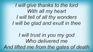 Keith Green - I Will Give Thanks To The Lord Lyrics