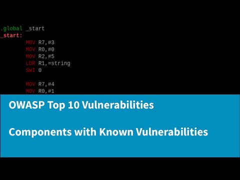 An Introduction to OWASP Top 10 Vulnerabilities - Components with Known Vulnerabilities