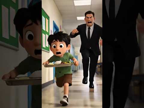 سرق أكل المدرسة! شوفوا المدرس عمل فيه إيه لما عرف السبب؟ #رسوم_متحركة #رسوم_كرتونية