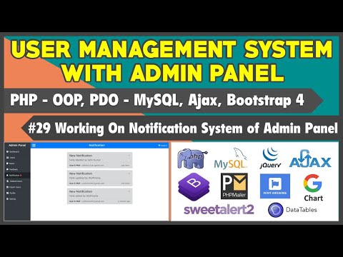 29 User Management System With Admin Panel | Working On Notification System of Admin Panel
