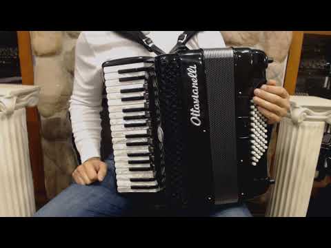 OTTAAERIIM72BK - NEW Black Ottavianelli Aero II Piano Accordion LMMM 34 72 $3999