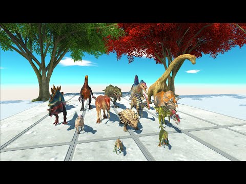 WHACKY SPEED RACE ALL DINOSAURS - TO GET A TOP 1 FINISHED - Animal Revolt Battle Simulator