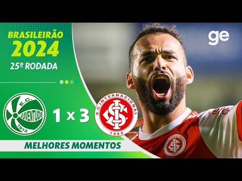 JUVENTUDE 1 X 3 INTERNACIONAL | MELHORES MOMENTOS | 25ª RODADA BRASILEIRÃO 2024 | ge.globo
