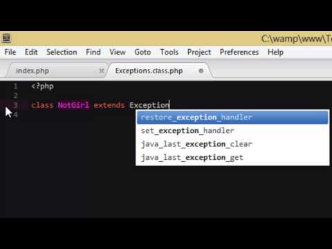 PHP AVANCÉ 13 Les exceptions