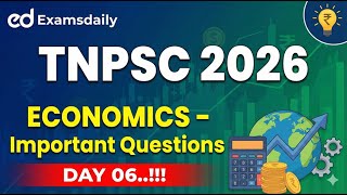 TNPSC 2026 - Economics - Important Questions - Day 06..!!! For Admission Call : 8940400154