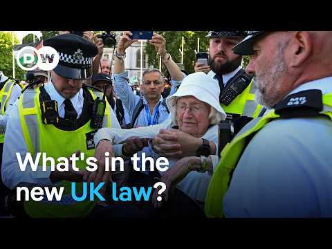 Hundreds arrested at pro-Palestinian rally in London over new law | DW News