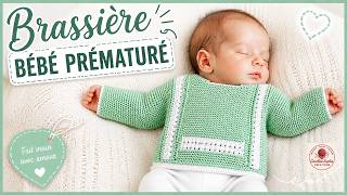 👉TUTO JOLIE BRASSIÈRE bébé prématuré tricot facile🧶(taille  petits bébés) #tricot  #knitting