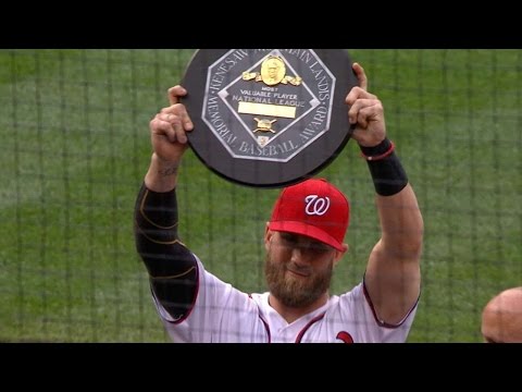 Harper accepts MVP, Silver Slugger Awards