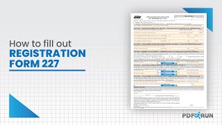 How to Fill Out Registration Form 227 or CA Application for Duplicate or Transfer of Title | PDFRun