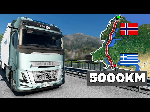 ETS2 Longest Delivery in Europe (Tromsø to Athens) Norway to Greece | Euro Truck Simulator 2