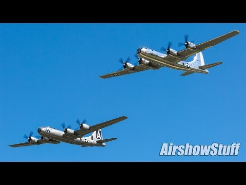 Bomber Parade! B-2/B-1/B-52/B-29/B-17/B-25 Formation Flybys - EAA AirVenture Oshkosh 2017