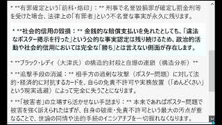 「免責不許可時におけるポスター名誉毀損問題の『行った者勝ち（立花氏側優位）』説」に関する多角分析