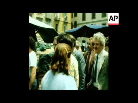 UPITN 8 6 80 ALMIRANTE ADDRESSES RALLIES IN ROME AND NAPLES