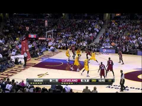 NBA 20.03.2013 Miami Heat @ Cleveland Cavaliers 98:95 greatest 27 points comeback (all points HD)