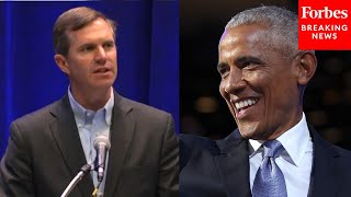 JUST IN: Harris For President Campaign Holds A Briefing In Chicago After The Obamas Speak At The DNC