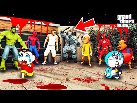 Shinchan Franklin Doraemon  Clown  in Gta V Part 2 in Telugu