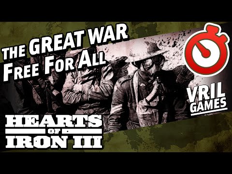 Hearts of Iron 3 - The Great War Free For All Timelapse