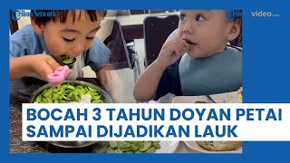 Gemas! Jadikan Petai Sebagai Lauk Makan Nasi, Aksi Bocah 3 Tahun Ini Viral Dan Buat Netizen Senyum