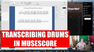 How to transcribe drums in Musescore - Free music notation software