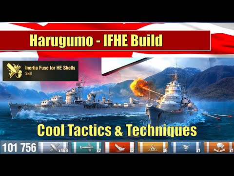 Tactics with Harugumo - IFHE Build in Clan Battles | World of Warships