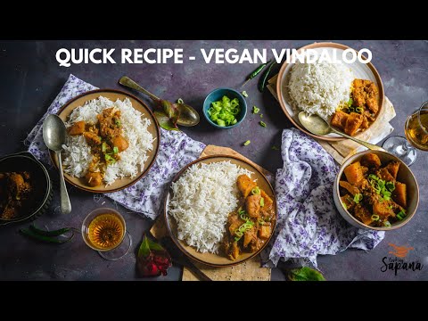 Quick Version- Veggie vindaloo recipe| Vegan Pumpkin Vindaloo | Goan vindaloo masala recipe