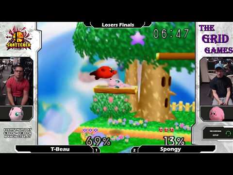 Smash 64: T-Beau (Pikachu/Jigglypuff) V Spongy (Kirby) - Shattered 110 Tournament SSB64