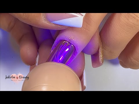 💖COMO HACER LINEAS CON EFECTO ESPEJO Y DEJAR LA BASE INTACTA✨💅 #lineasconefectoespejo #diseñoenuñas