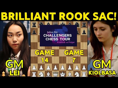 BRILLIANT ROOK SACRIFICE!! GM LEI VS WIM KIOLBASA || Hou Yifan Challenge 2021 Round 14 Game 7