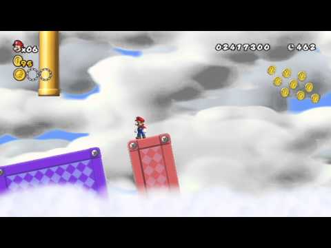 New Super Mario Bros. Wii (Wii) - World 7-1 Walkthrough (1-Player)