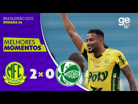 Gols e lances de Mirassol x Juventude-RS