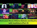 Animated Movie Villains Defeats And Deaths With Healthbars Part 3