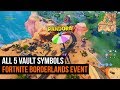 All 5 Vault Symbols- Fortnite Season 10 Borderlands Event