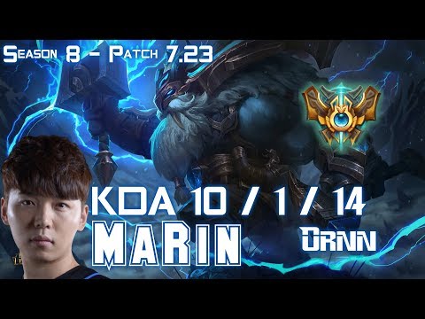 MaRin ORNN vs JARVAN IV Top - Patch 7.23 KR Ranked